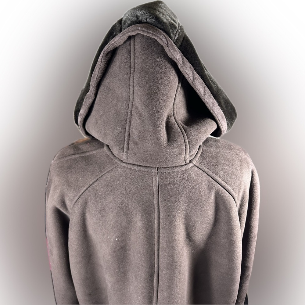 Liz Claiborne Shearling Womans 1X, Suede look & feel, Fur look & feel. Coco BRWN - Picture 3 of 11